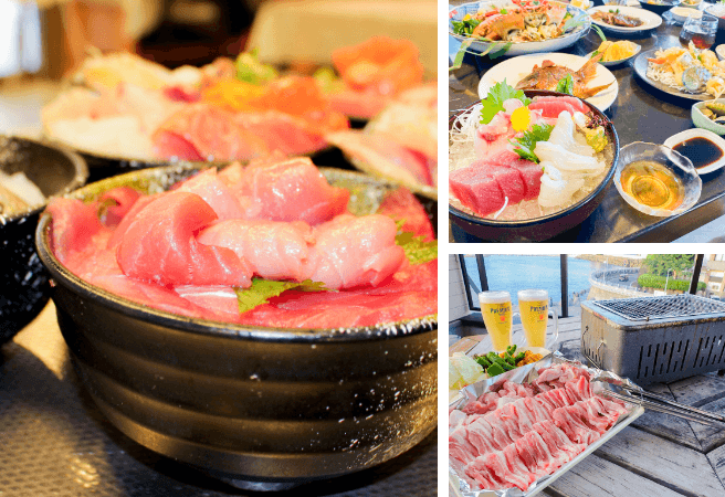 フィッシャーマンズ・ワーフ白浜で食べることができるご飯の写真