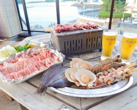 シーフードBBQプランの食べ物・飲み物の写真