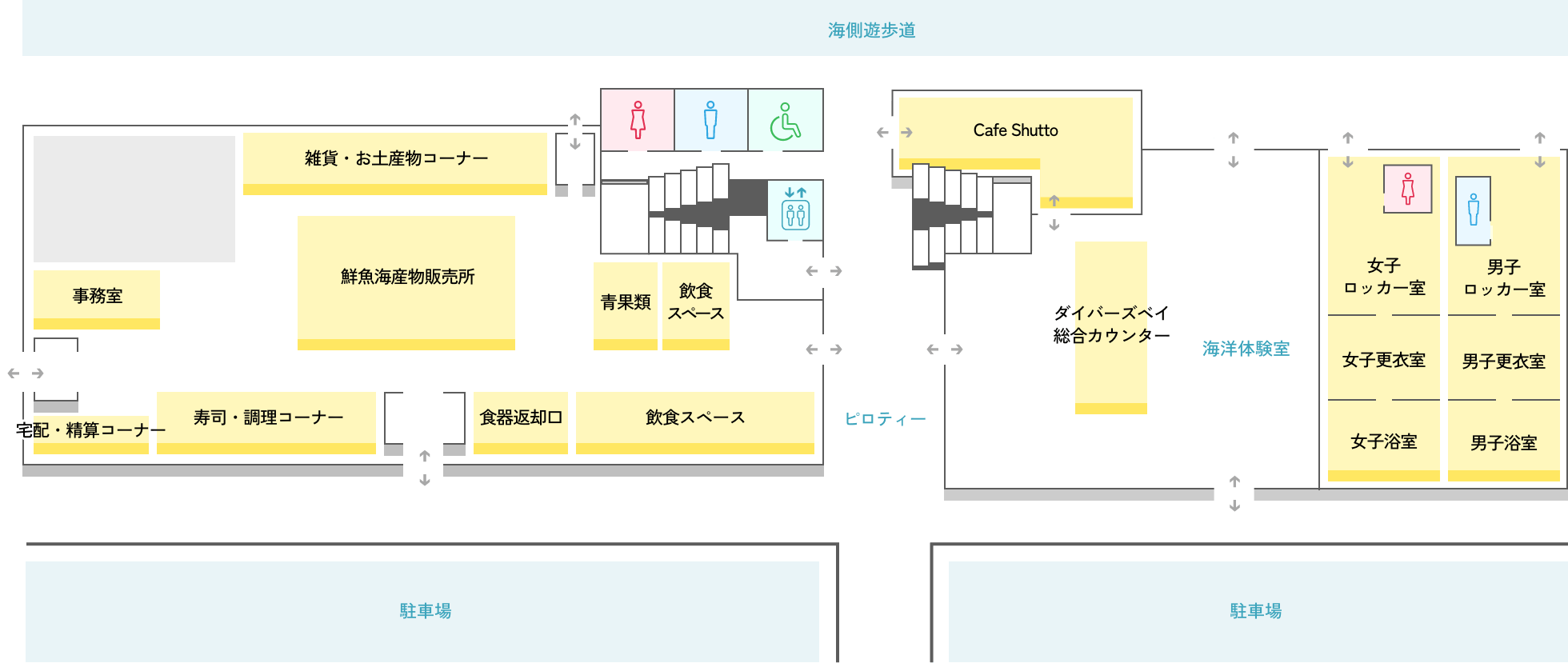 1階のフロアマップ