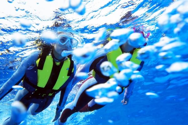 シュノーケリング中の写真